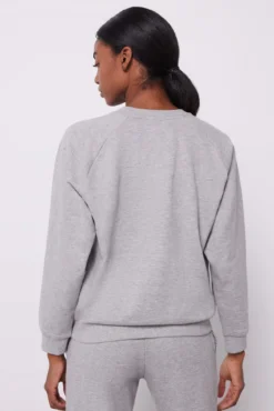 Sweatshirt algodão logo cinzento