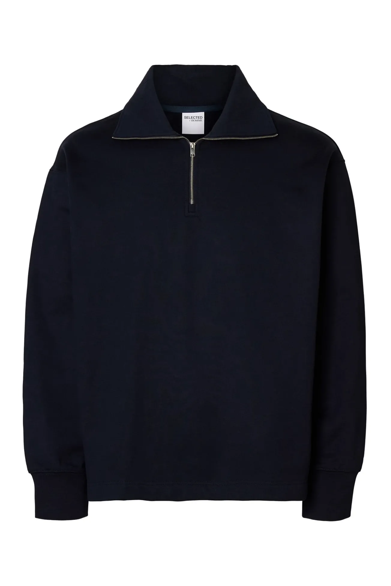 Sweatshirt 100% algodão orgânico com meia fecho-éclair