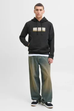 Sweatshirt com capuz e logo frontal