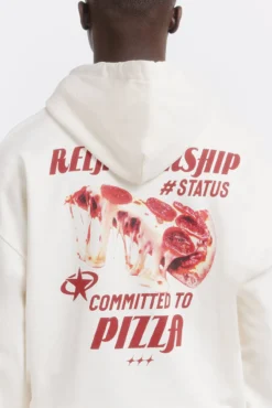 Sweatshirt com capuz pizza