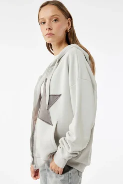 Sweatshirt com fecho-éclair