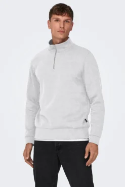 Sweatshirt com fecho-éclair