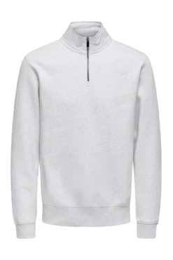 Sweatshirt com fecho-éclair