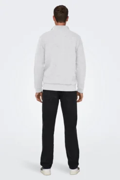 Sweatshirt com fecho-éclair