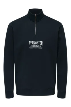 Sweatshirt com fecho-éclair