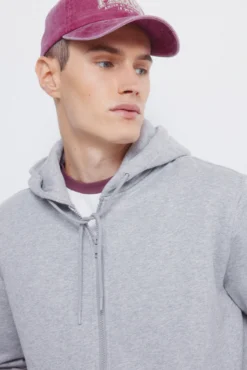 Sweatshirt com fecho-éclair e capuz