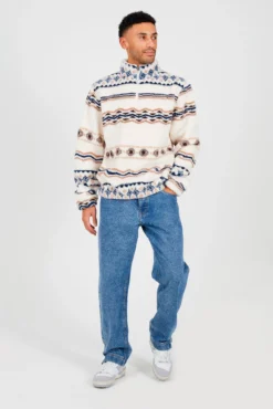Sweatshirt com gola e fecho-éclair