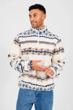 Sweatshirt com gola e fecho-éclair