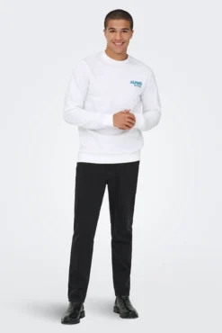 Sweatshirt com gola redonda