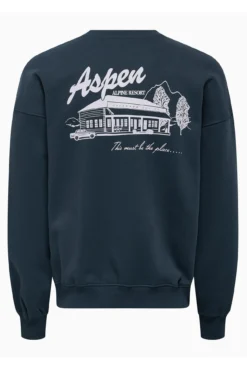 Sweatshirt com gola redonda