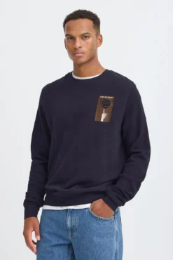 Sweatshirt com gola redonda