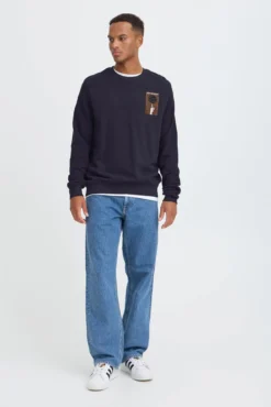 Sweatshirt com gola redonda