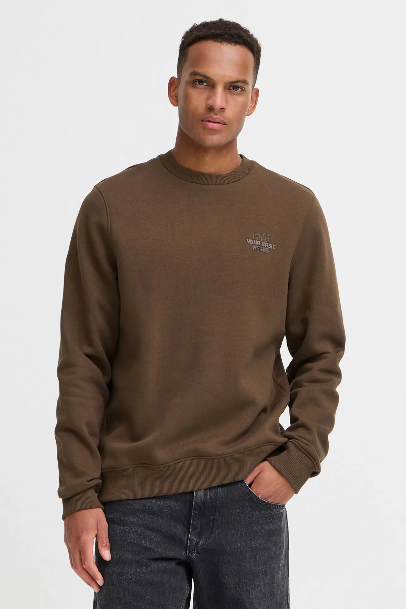 Sweatshirt com gola redonda