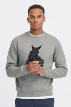 Sweatshirt com gola redonda