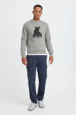 Sweatshirt com gola redonda