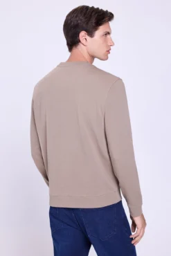 Sweatshirt com logo e gola redonda