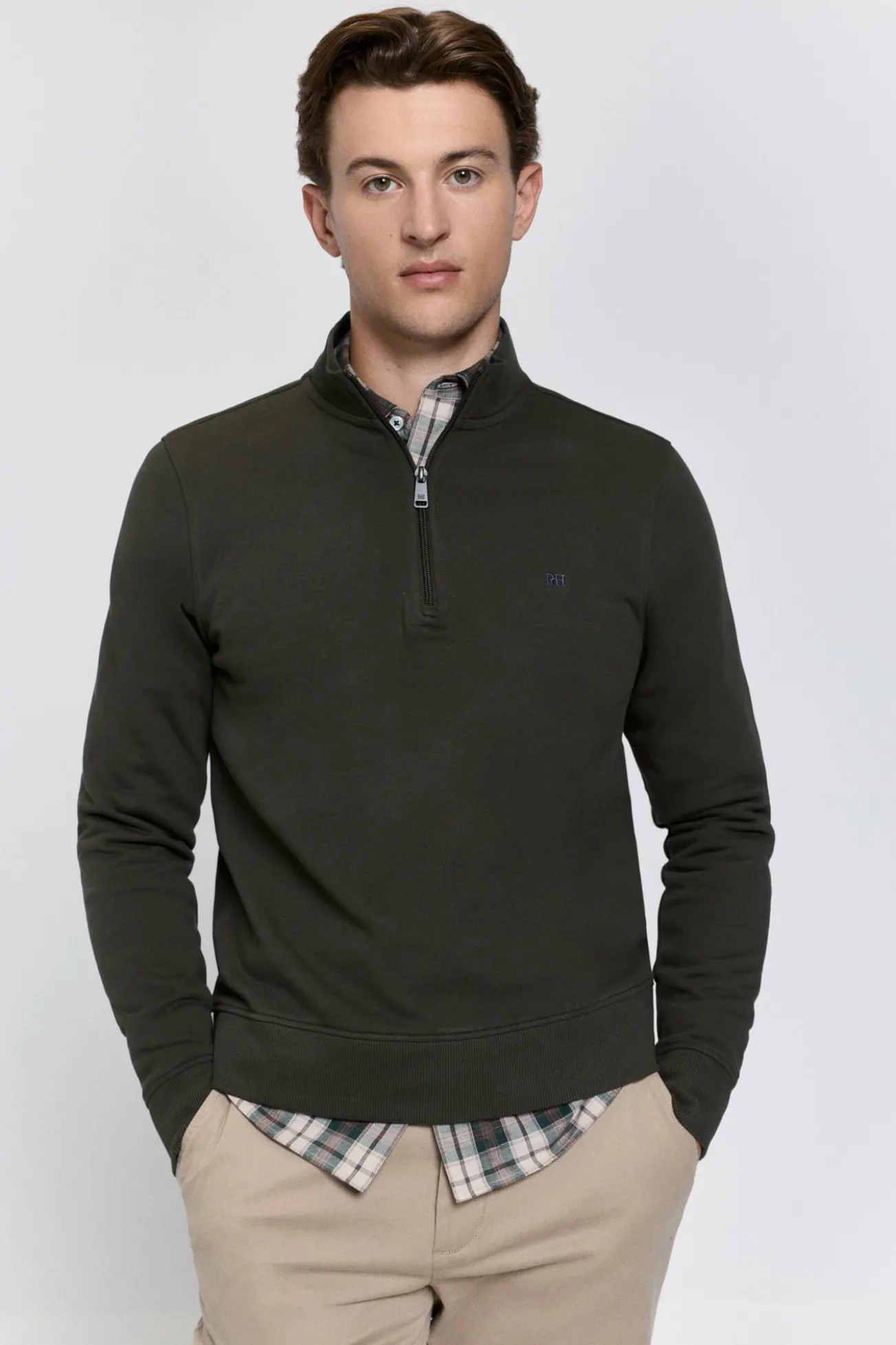 Sweatshirt com logo semi-cisne