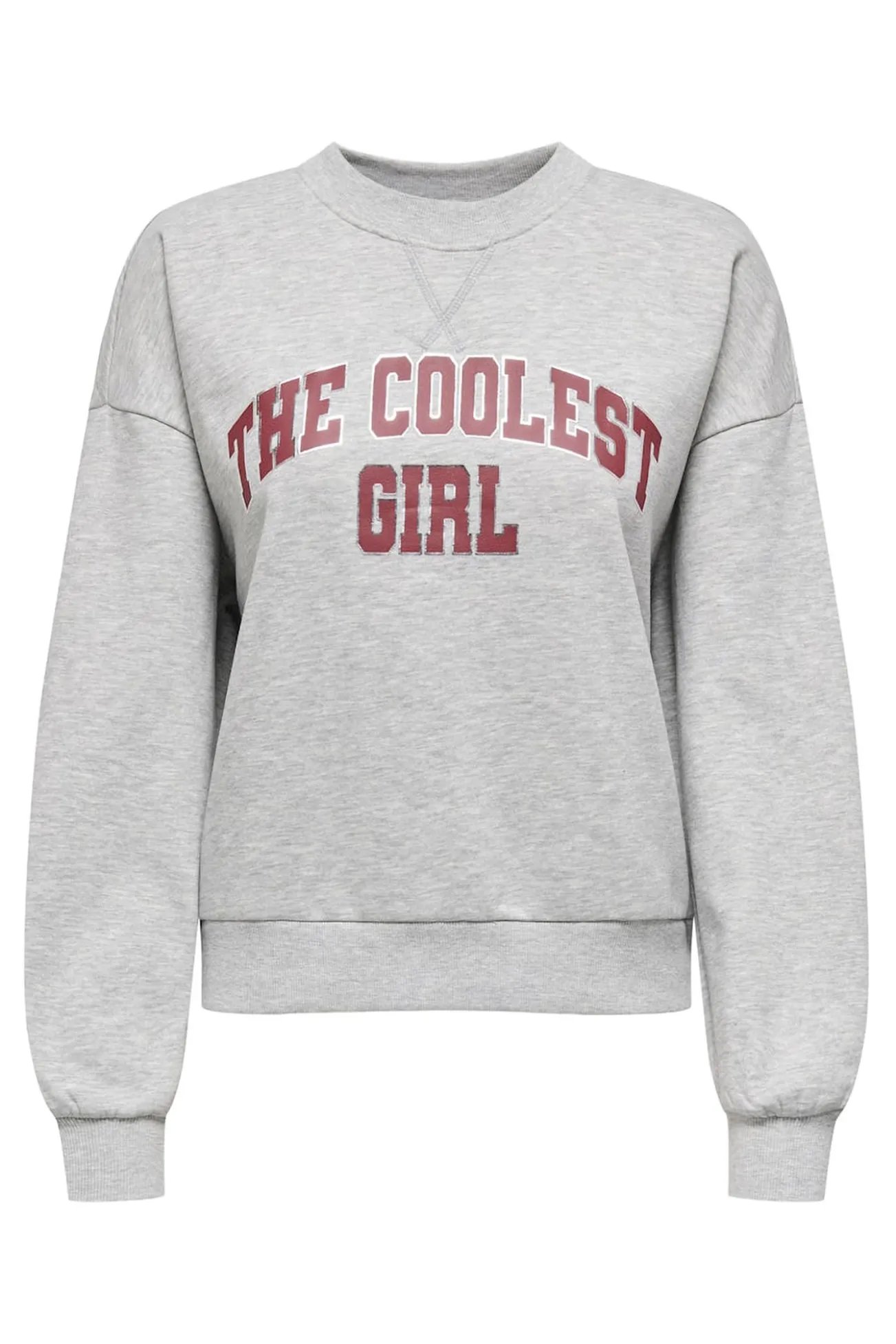 Sweatshirt com texto frontal