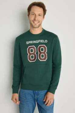 Sweatshirt gola redonda com logo