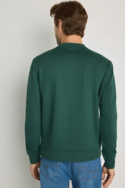 Sweatshirt gola redonda com logo