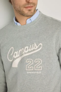Sweatshirt gola redonda com logo