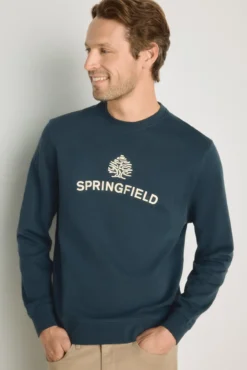 Sweatshirt gola redonda com logo