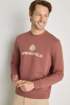 Sweatshirt gola redonda com logo