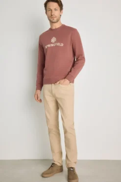 Sweatshirt gola redonda com logo