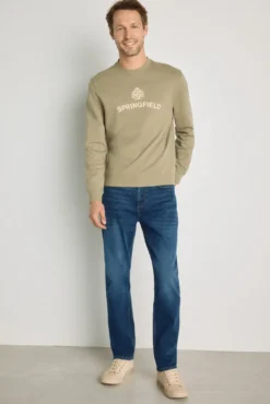 Sweatshirt gola redonda com logo