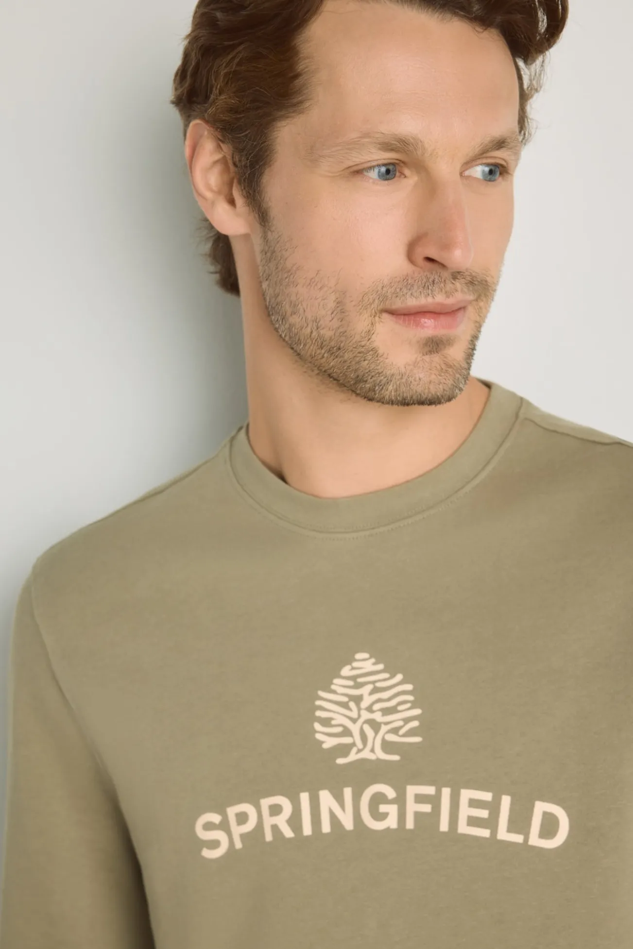 Sweatshirt gola redonda com logo