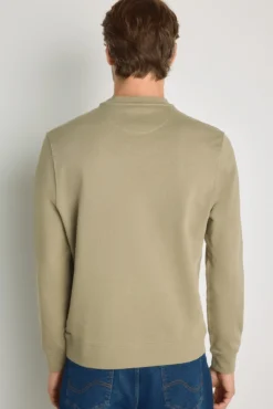Sweatshirt gola redonda com logo