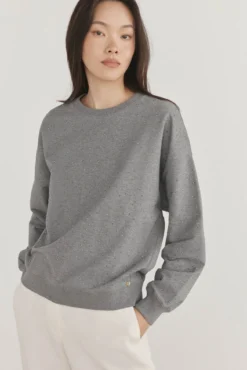 Sweatshirt liso com strass