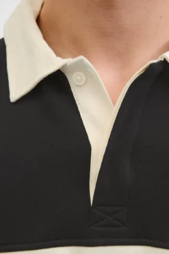 Sweatshirt polo com listras
