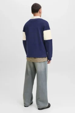 Sweatshirt polo com listras