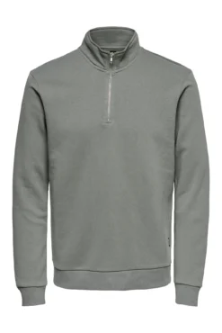 Sweatshirt regular com fecho-éclair