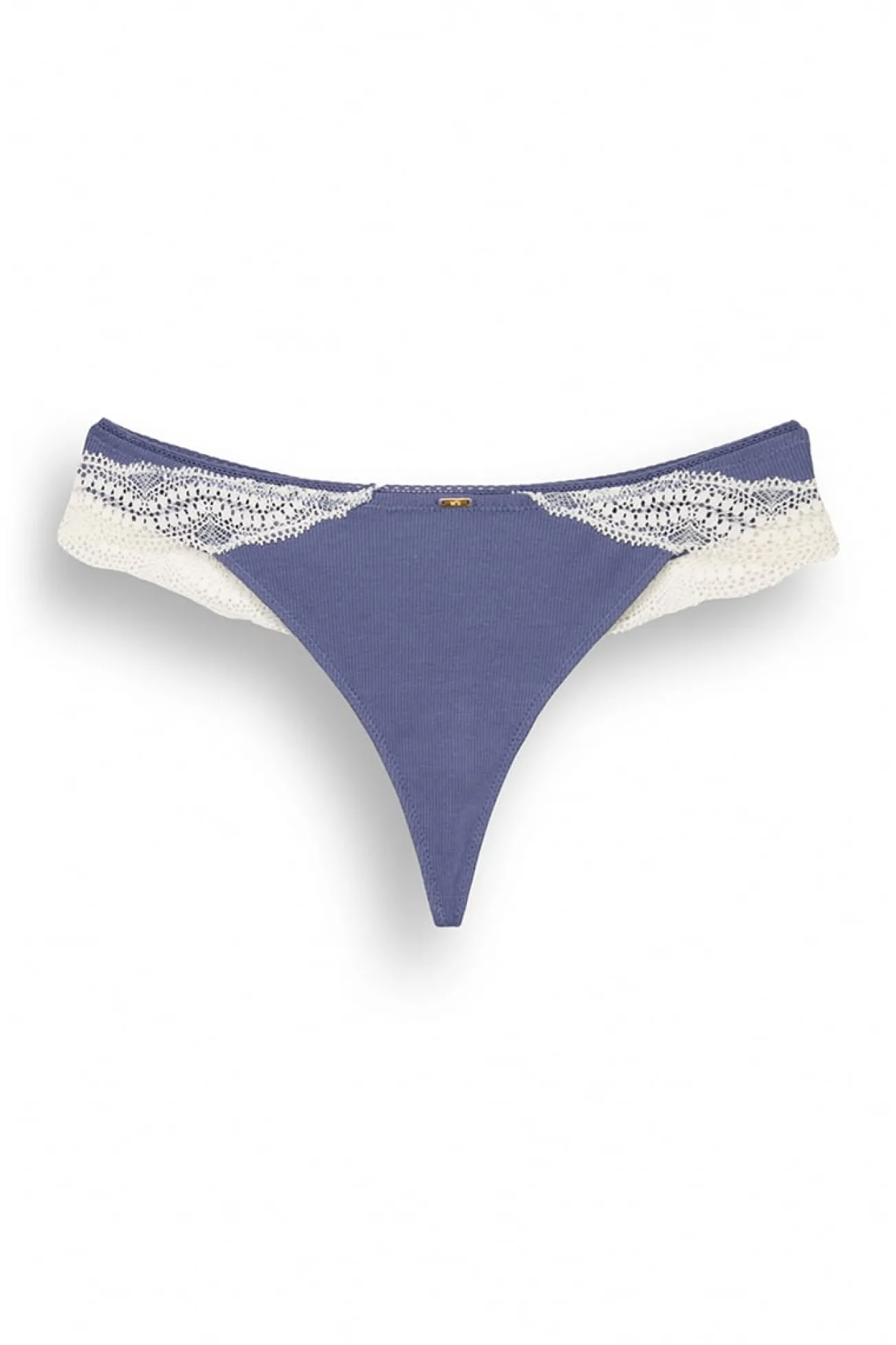 Tanga tira algodão azul