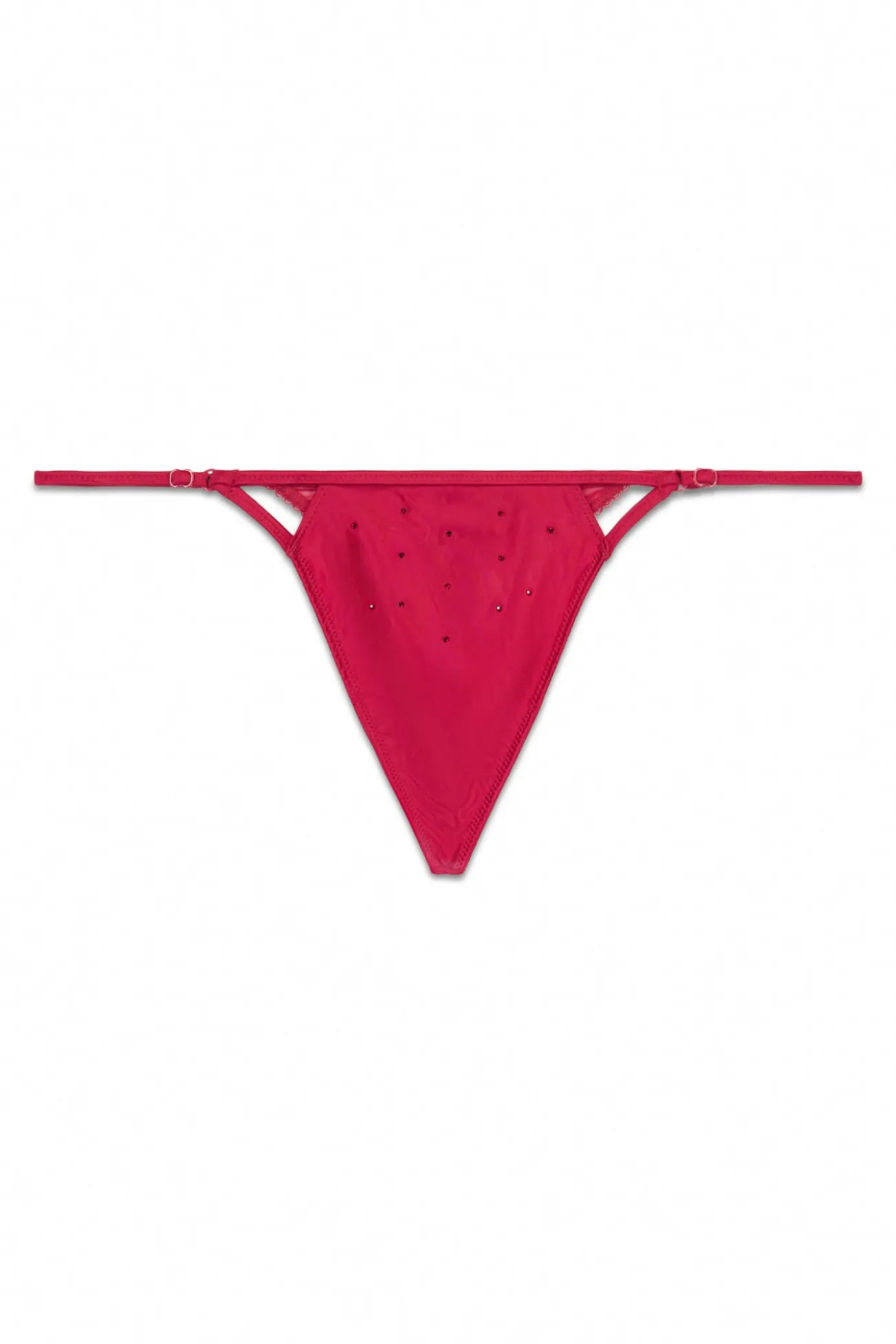 Tanga tira microfibra acetinada vermelho brilho