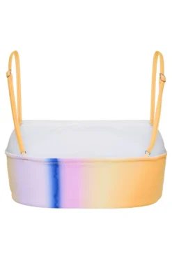 Top biquíni bandeau estampado.