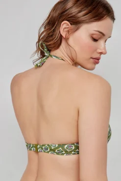 Top biquíni push-up estampado