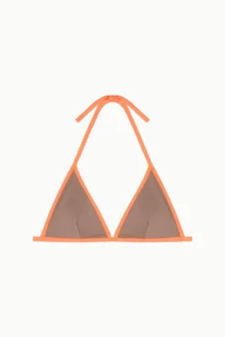 Top biquíni triangular com debruns