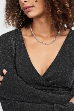 Top curto com lurex