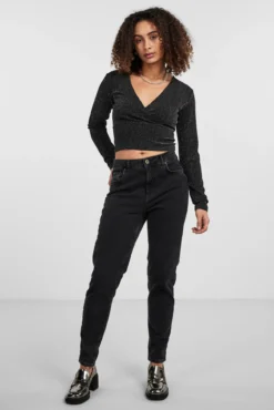 Top curto com lurex