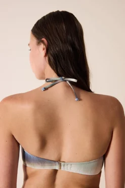 Top de biquíni bandeau estampado
