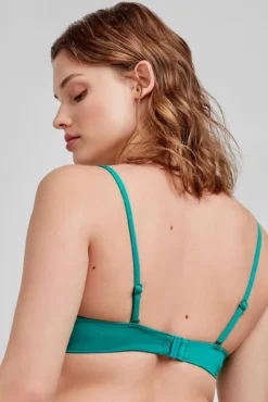 Top de biquíni cai liso verde