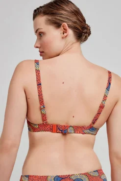 Top de biquíni com estampado tribal
