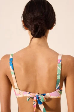 Top de biquíni estampado de flores