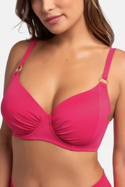 Top de biquíni rosa