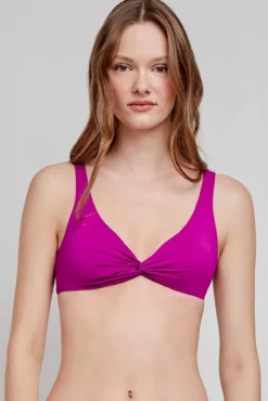 Top de biquíni triangular roxo