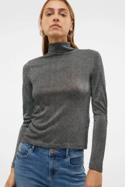 Top de gola e lurex