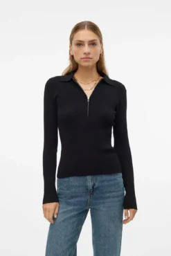 Top de malha estilo polo